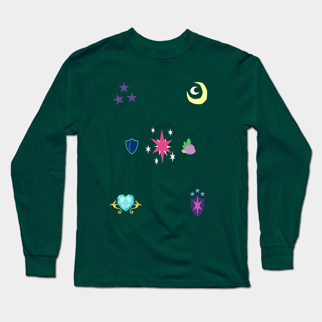 My little Pony - Sparkle Family Cutie Mark Special V2 (Nyx) Long Sleeve T-Shirt by ariados4711